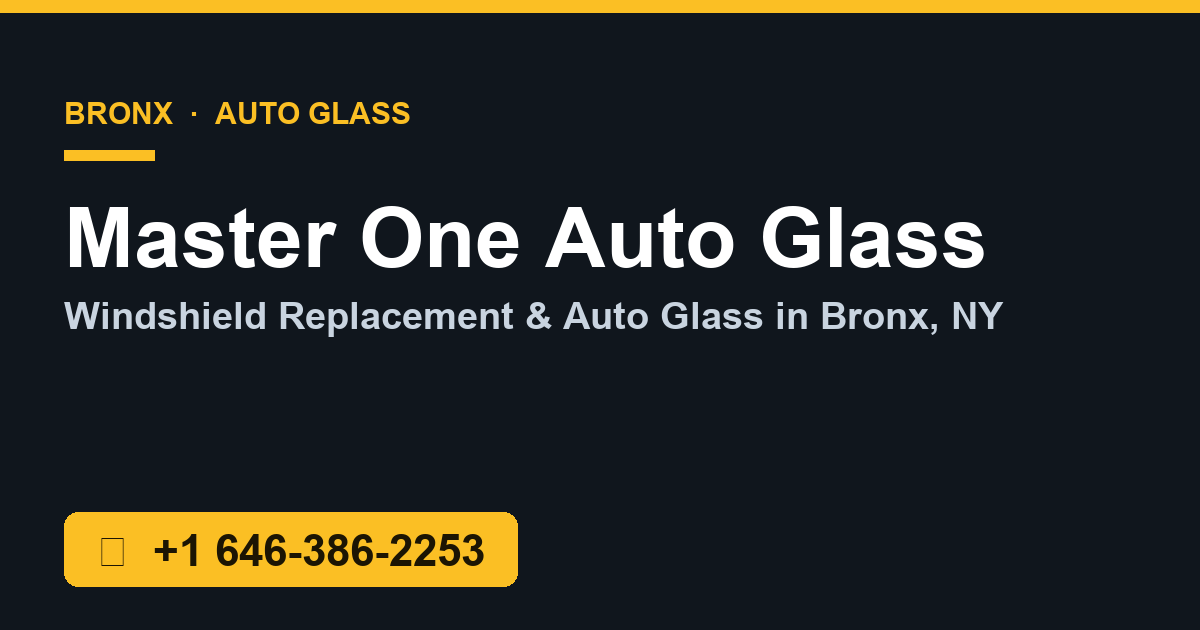 Master One Auto Glass